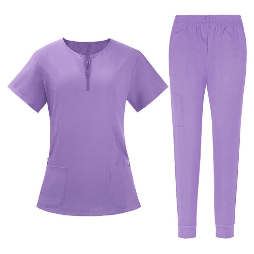 Purple Nursing Scrub Scrub Set Women Jogger Medical Scrub Nursing Spa Uniforms